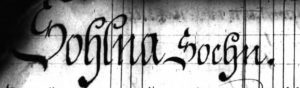 "Sohlna Sochn" - Solna socken 1721.
